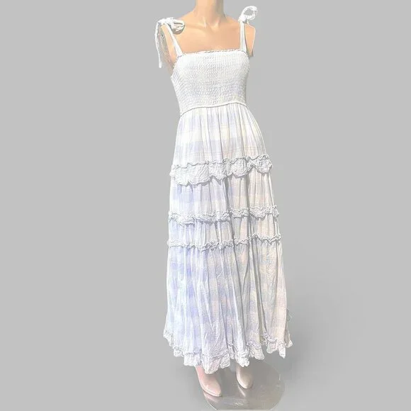 Storia tiered ruffle maxi dress size L